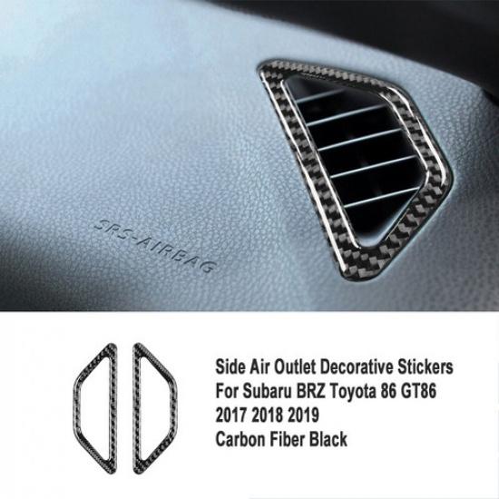 Carbon Fiber Front Side Air Vent Outlet Cover For Subaru BRZ Toyota 86 17-20