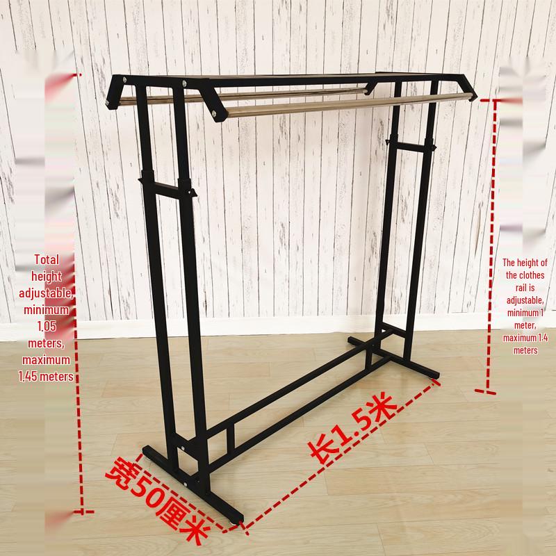 Island Clothing Display Rack for Men and Women - Double Row, Double Bar, Floor Standing