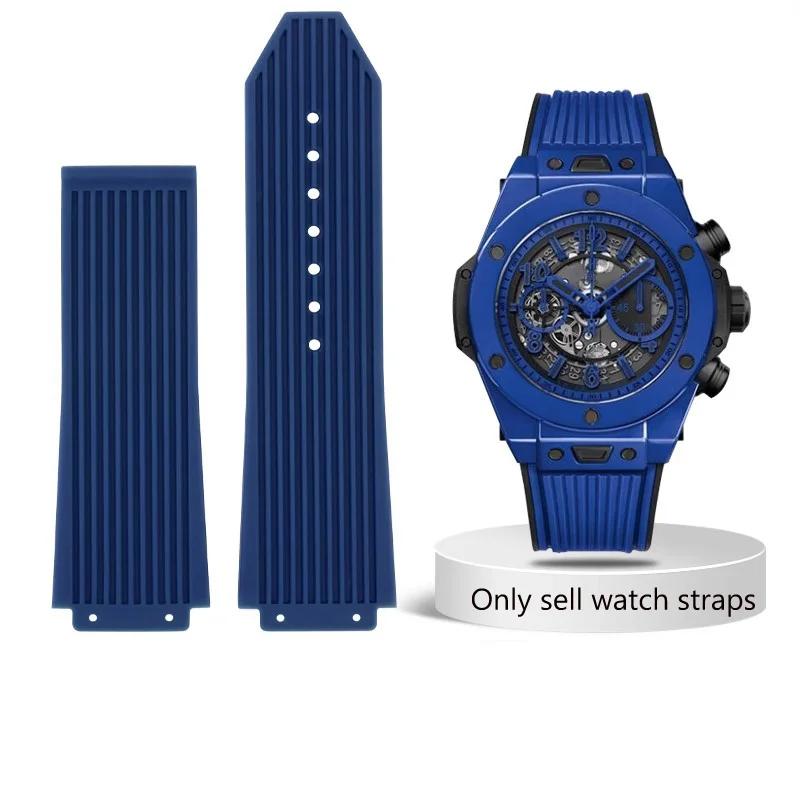 Řemínek pro HUBLOT BIG BANG Silikonový vysoce kvalitní Vodotěsný Pánský Řemínek k hodinkám Řetízkový Hodinky Gumový Náramek řemínek 26*19mm