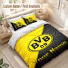 Custom Name Bedding Set 3 PiecesBorussia Dortmund Print Duvet Cover + 2 Pillowcases Soft Bed Decor