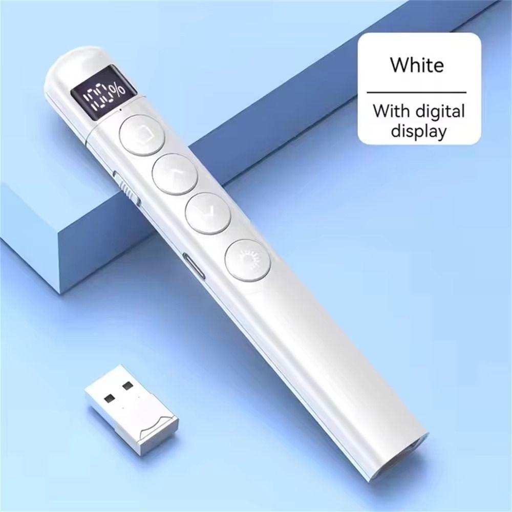 USB Connection Laser Slide Pointer LCD Display Slide Advancer Wireless Presenter Office Work