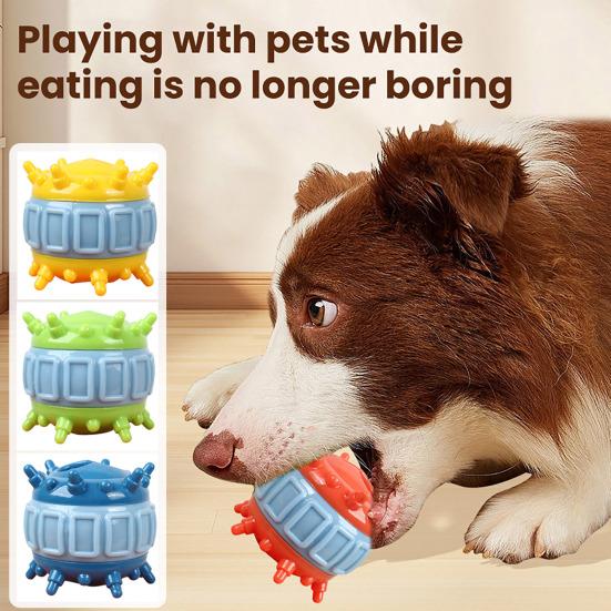 Interactive Dog Toys Food Dispensing Toy for Aggressive Chewers Leaked Balls Teeth Cleaning Food Puzzle Toy for Small Medium Large Dogs