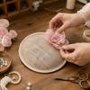 Wide Brim Linen Yarn Fascinator Hat Base Headpiece Mesh Hat Exquisite Masquerade Top Hat  Wedding