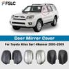 Car Decoration Door Mirror Cover For Toyota Hilux Surf 4Runner 2003-2009 Car Rearview Accessories Carbon Fiber Chrome Silver