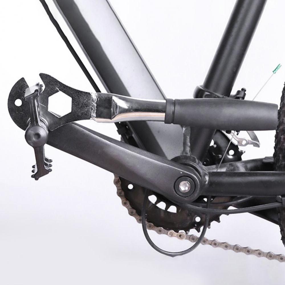 Extra Long Handle Bike Pedal Wrench 15/24mm Pedal Install Remover Spanner  MTB Road Bike