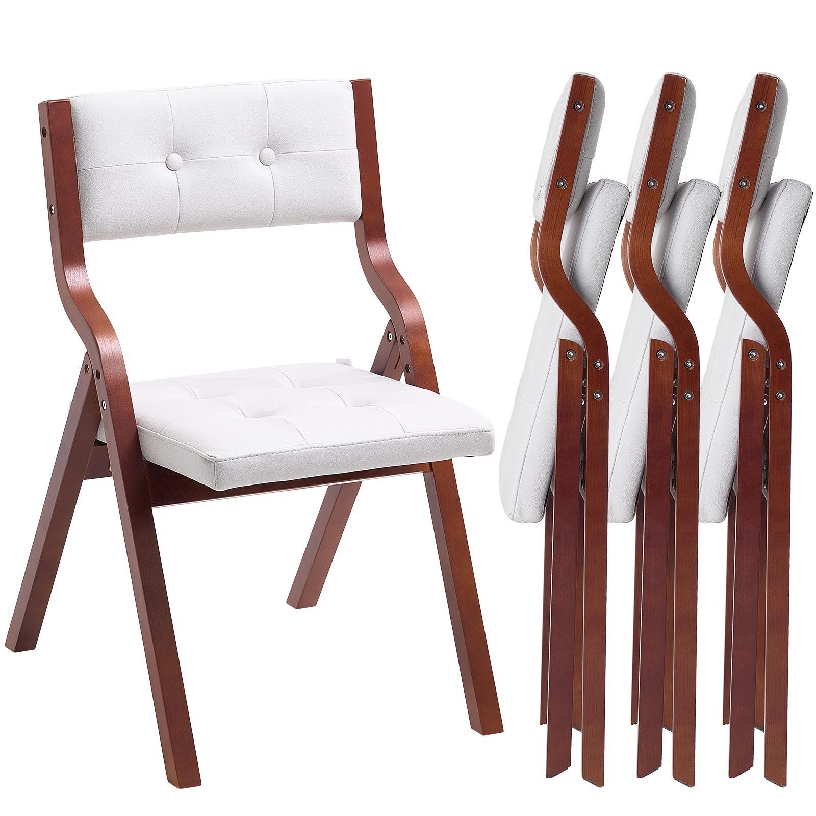 VEVOR Wooden Folding Chairs with Cushion