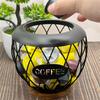 Artistic Iron Fruit Basket Inspired Coffee Pods Rack Open Structure Kitchen Office Storage Durable Metal Wood Materials