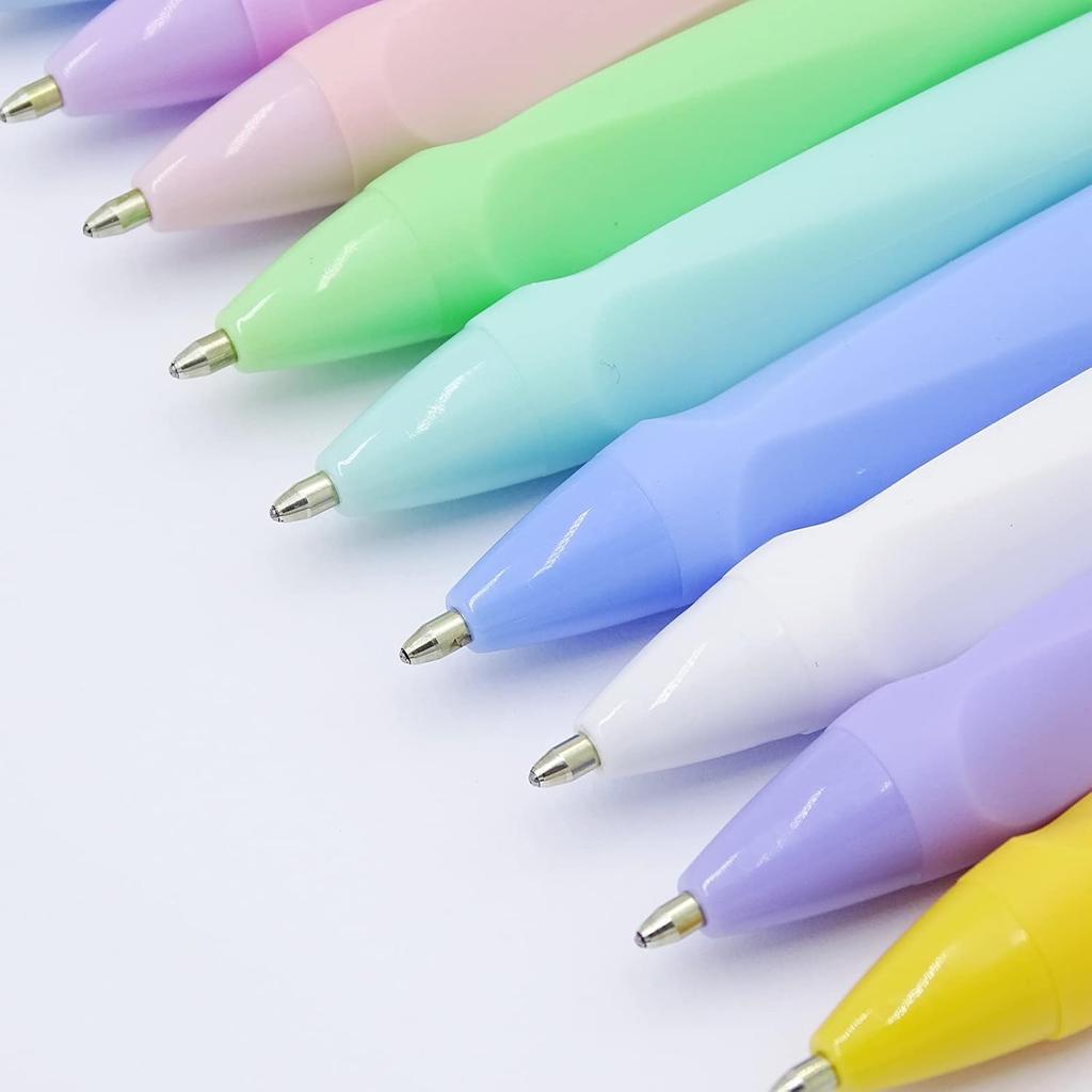 COLNK Assorted Colors Ballpoint Pens, Medium Point 1.0mm,Comfortable Triangle Grip Colored Pen Ballpoint Set for Journaling Planner,Long Lasting