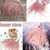 1 Meter Ribbon Tassel Ostrich Feathers Trim Feather Trim Fringe  Wedding Party Decoration