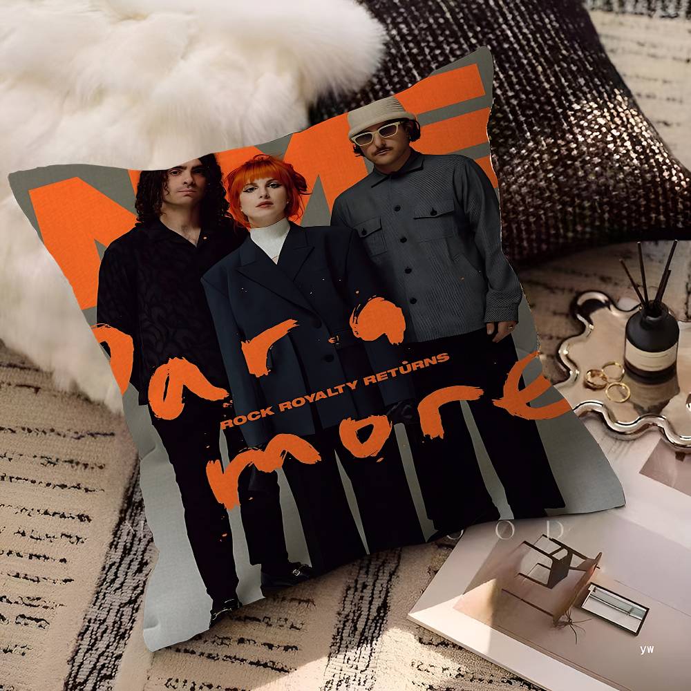 Pop Band P_Paramore Cushion Cover Polyester Sofa Cushions Decorative Throw Pillows Home Decoration Pillowcover