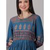 Damska drukowana wiskoza Anarkali Kurta Designer Bollywood Długa sukienka Kurti VF-1847