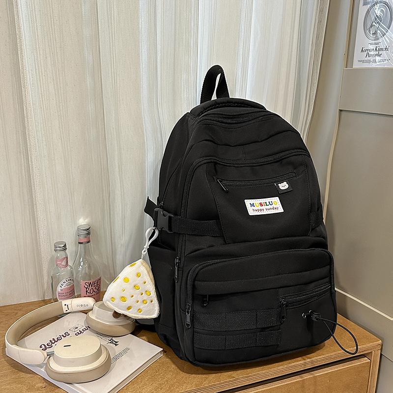 Japanese Cute Contrasting Color Splicing Backpack Women's Large-capacity Mori Versatile Schoolbag Junior High School Student Travel Schoolbag