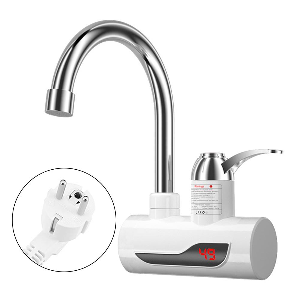 Electric Hot Cold Mixer Tap 3000W Instant Heating Faucet 360 Degree Rotation Tankless Water Heater Digital for Kitchen Bathroom