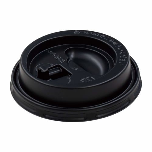 

Sunnap Lift-Up Paper Cup Lids, 9 oz., 260 ml, Black, 50-Piece Set, for Takeout, Embossed Air Wall Cups, Made in Japan