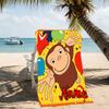 Customizable personalized beach towels Curious George themed designs.Suitable for the beach, yoga, sports;ideal as beach accessories