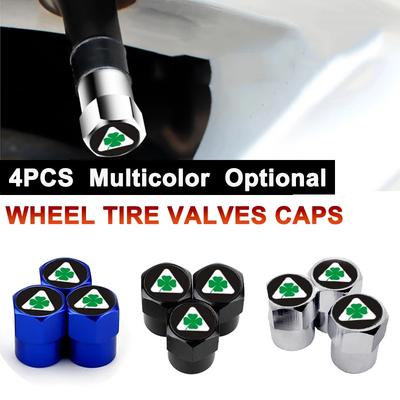 Bmqjg5 Clover Wheel Tire Valve Caps For Brera Giulia Giulietta MITO Sportiva STELVIO 147 156 159