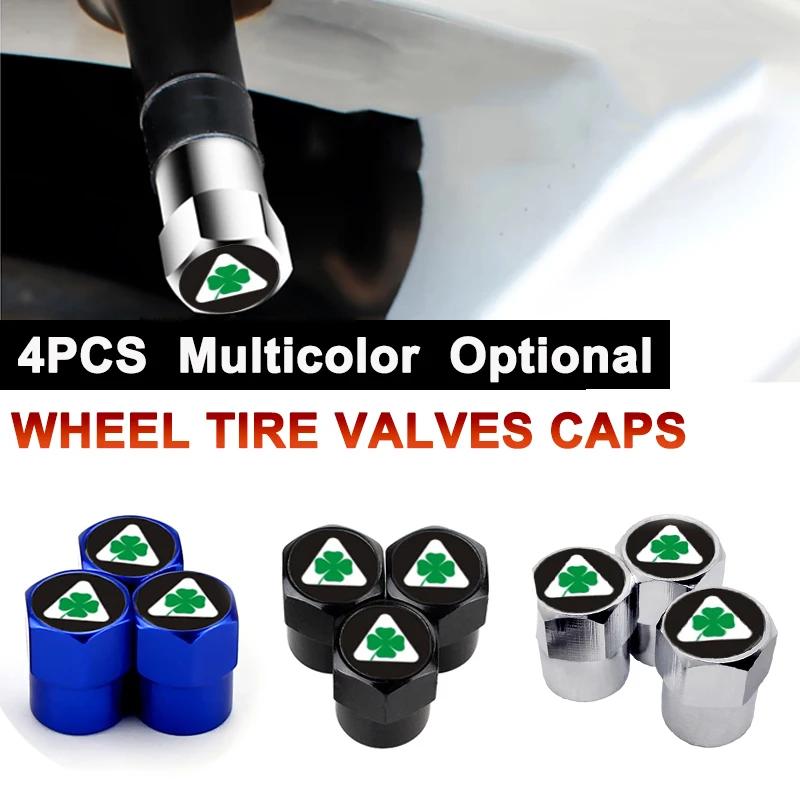 TWXBP1 Clover Wheel Tire Valve Caps For Alfa Romeo Brera Giulia Giulietta MITO Sportiva STELVIO 147 156 159