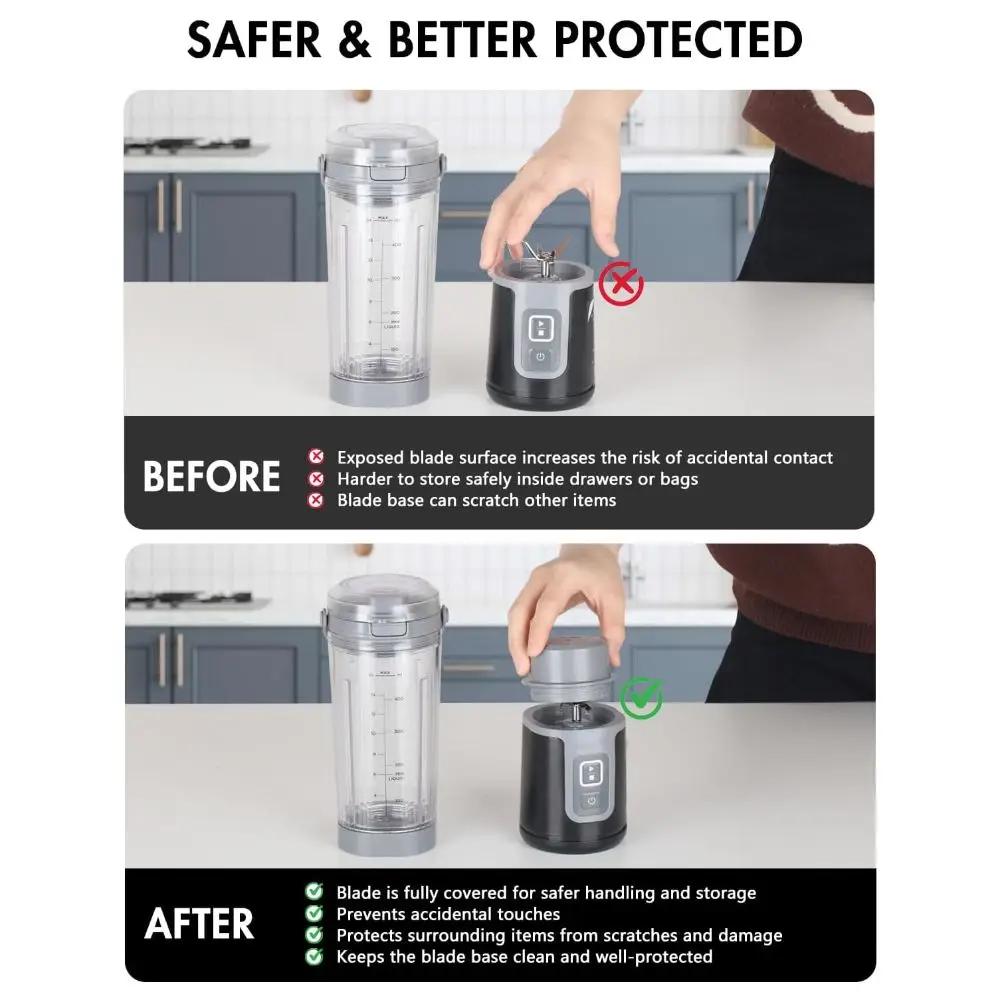 Portable Replacement Parts Leakproof Food Grade Blade Cover Dishwasher Safe Durable Vessel Cap for Ninja Blast Container