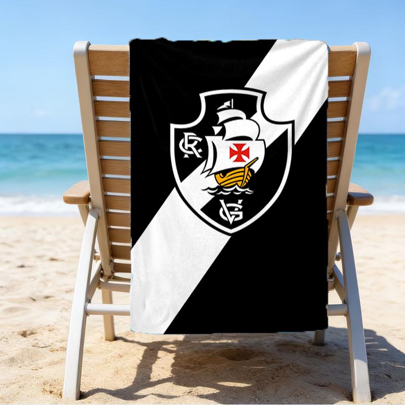 Vasco Fußballverein Bedrucktes Strandtuch, Superweiche Mikrofaser, Perfektes Geschenk Geburtstag, für Pool, Strand, Reisen, für Familie und Freunde