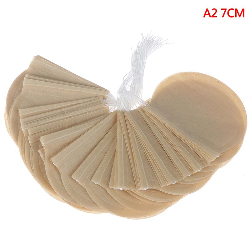 

100 шт./лот круглые чайные пакетики пустые бумажные пакетики с ниткой для травяного чая