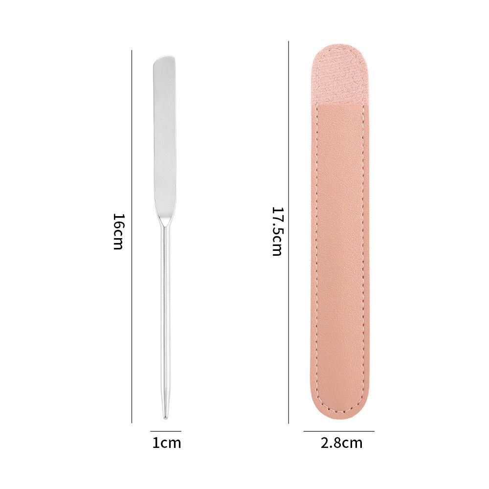 Stainless Steel Makeup Mixing Spatula for Concealer, Foundation, & Blush.
