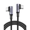 UGREEN USB C kabel ve tvaru L [PD 100W/5A rychlé nabíjení 1M] Nylonový opletený kabel USB-C typu C Kompatibilní se zařízeními USB-C, jako jsou MacBook/iPad/Chromeb