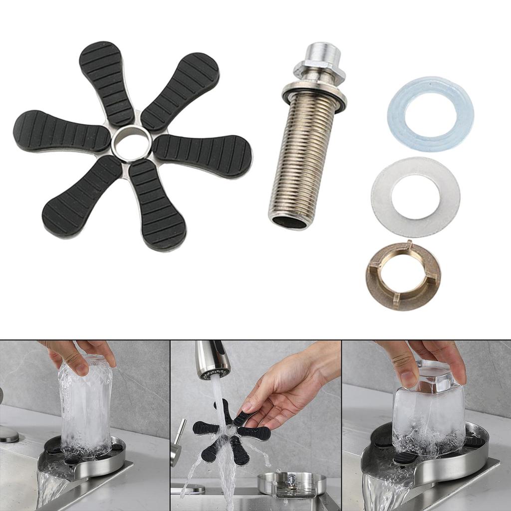 Sink Faucet Glass Rinser Accessories DIY Replacement Silicone Pads Easy Use