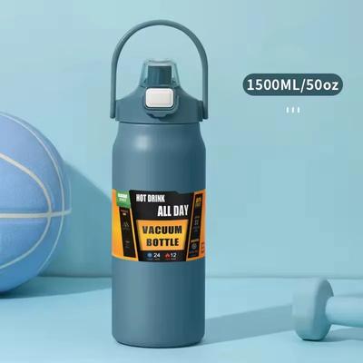 Portable Outdoor Large Capacity 1500ML Vacuum Thermos Water Bottle Tumbler Stainless Steel Thermo Flasks