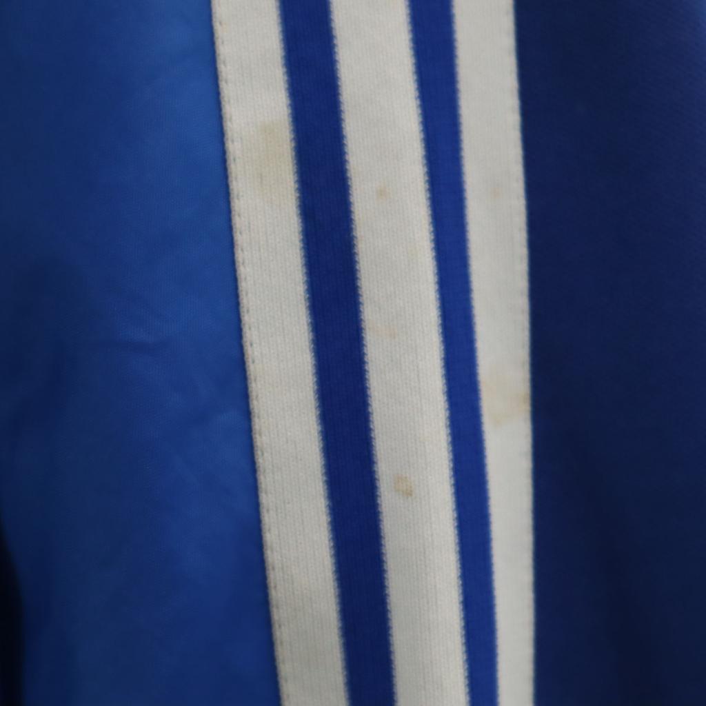 Adidas 70s Vintage Trefoil Logo Track Jacket M Blue Jersey Men's Used
