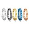 Unisex Italian Modular Titanium & Stainless Steel Elastic Bracelet