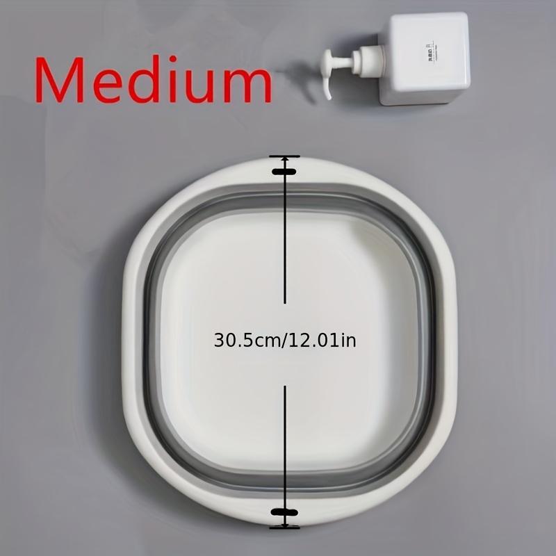 3pcs Set of Foldable Basins - Multifunctional for Washing Face, Washing Vegetables, Washing Underwear and Soaking Feet - Durable Plastic, Retro Style