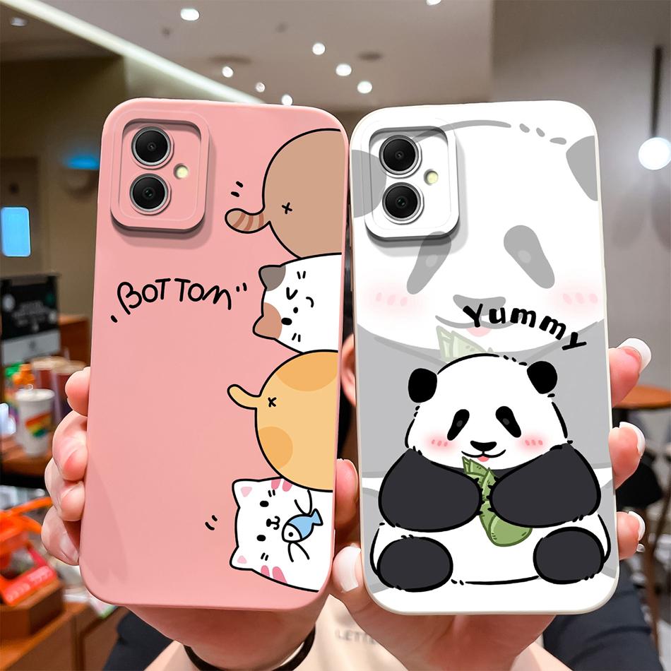 For Samsung Galaxy A05 A05S Case Cute Design Full Protection Funda For Samsung A 05 Soft Liquid Silicone Phone Back Cover Coque