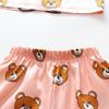 BB58 Mufurui Summer Kids' Silk Bear Cartoon Pajama Short Sleeve Two-Piece Set