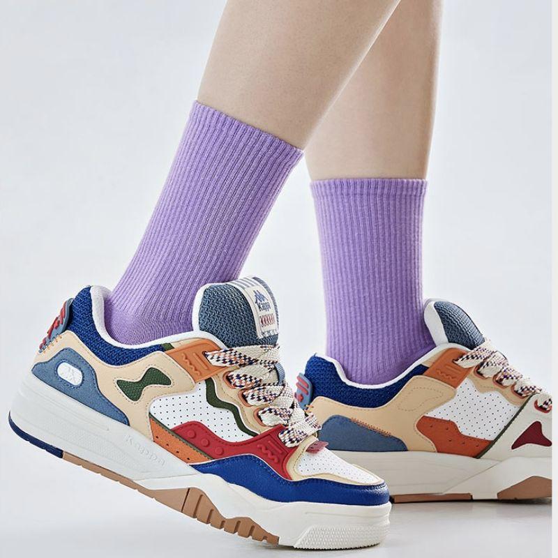 Kappa Fabric Synthetic Leather TPU Casual Sports Trendy Deconstructed Low-Top Sneakers Unisex sneakers Blue White K0DY5CC16D-012