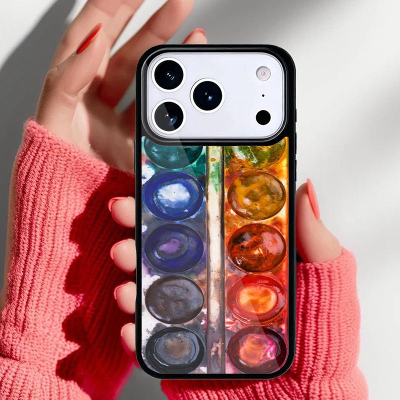 Colorful Rainbow Watercolor Phone Case for iPhone 17 16 15 14 13 Pro Max Back Cover for 12 11 Pro Coque