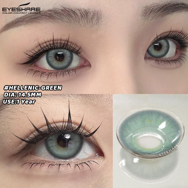 AMARA 2 Stück Neue Farbige Kontaktlinsen für Augen Mode Braune Linsen Natur Weiche Linsen Schönheit Pupille Damen Make-up