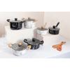 Bestco NX-152 Marble Kitchen 20cm Casserole Saucepan, Black, Marble Pattern, Induction/Gas Cookware