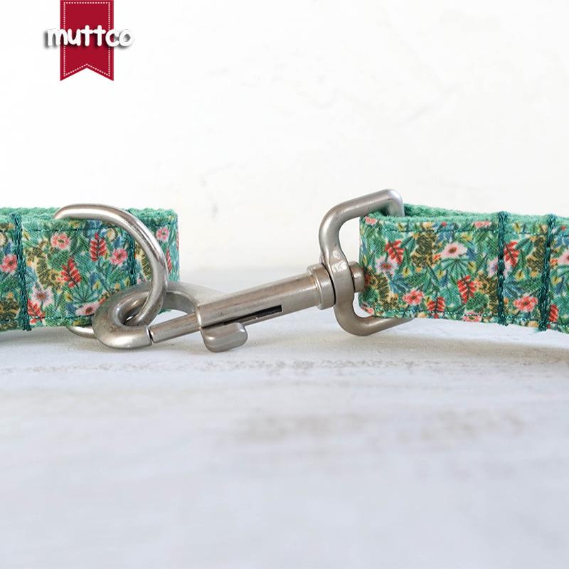 MUTTCO Dog Walking Set: Flower Grassland Collar & Leash UDC-126 XL