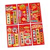 6pcs Traditional Lucky Red Pockets Cartoon Pattern Money Envelope  Year of Horse