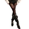 Exclusive Black Diamond Check Stockings: Women's Sheer Silk Pantyhose for All Seasons