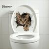 Modern Bathroom Interior Decoration 3D Realistic Cat Toilet Sticker, Waterproof PVC Lid Decal, Removable Easy Apply Seat Stickers Self-adhesive Kitten