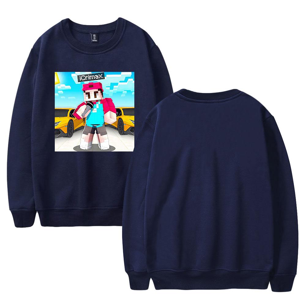 Icrimax Round Neck Sweater Men/Women Kawaii Hoodie Streetwear Sweatshirts Fashion Tops Casual Teenager Cloth