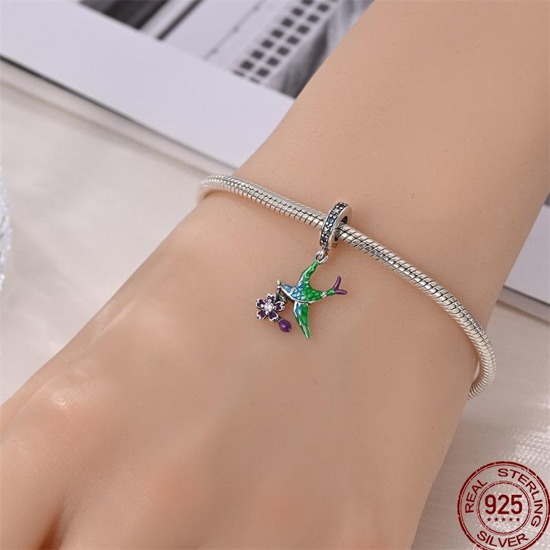 Newcopper Spring Outing Flowers Leaves Birds Motorcycle Beads Beads For Panoriginal Bracelet Diy Gift Jewelry