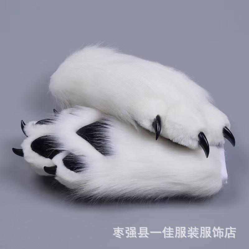 New finished animal claws squeak with nails furry animal claws gloves colored cosplay cat scratch gloves squeak one size fits all