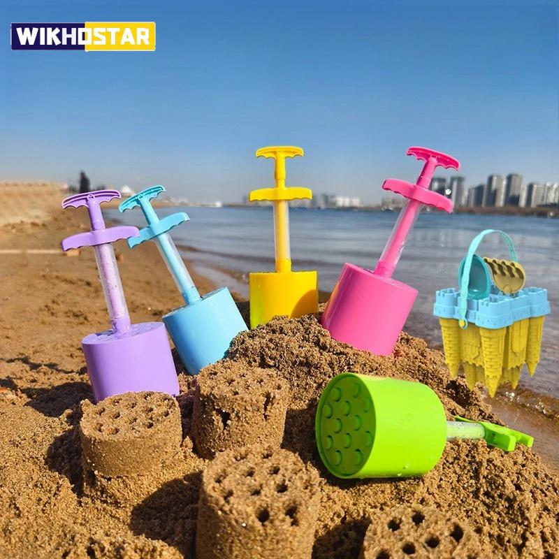 Kids Water Play Beach Toys Sandbox Mold Pack Shovel Castle Building Wall Honeycomb Briquette Mold Summer Outdoor Sand Play Game