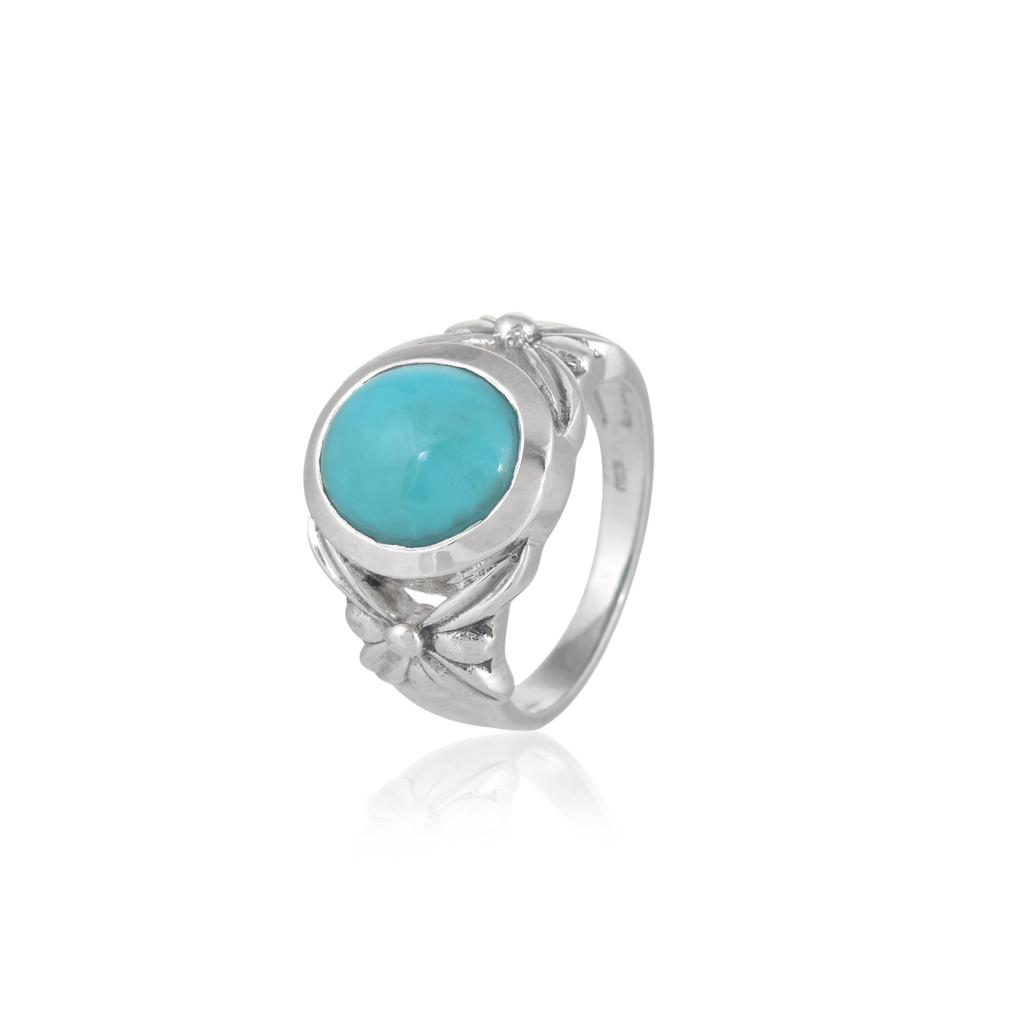 Arizona Turquoise Ring: 925 Sterling Silver Gemstone Statement Ring
