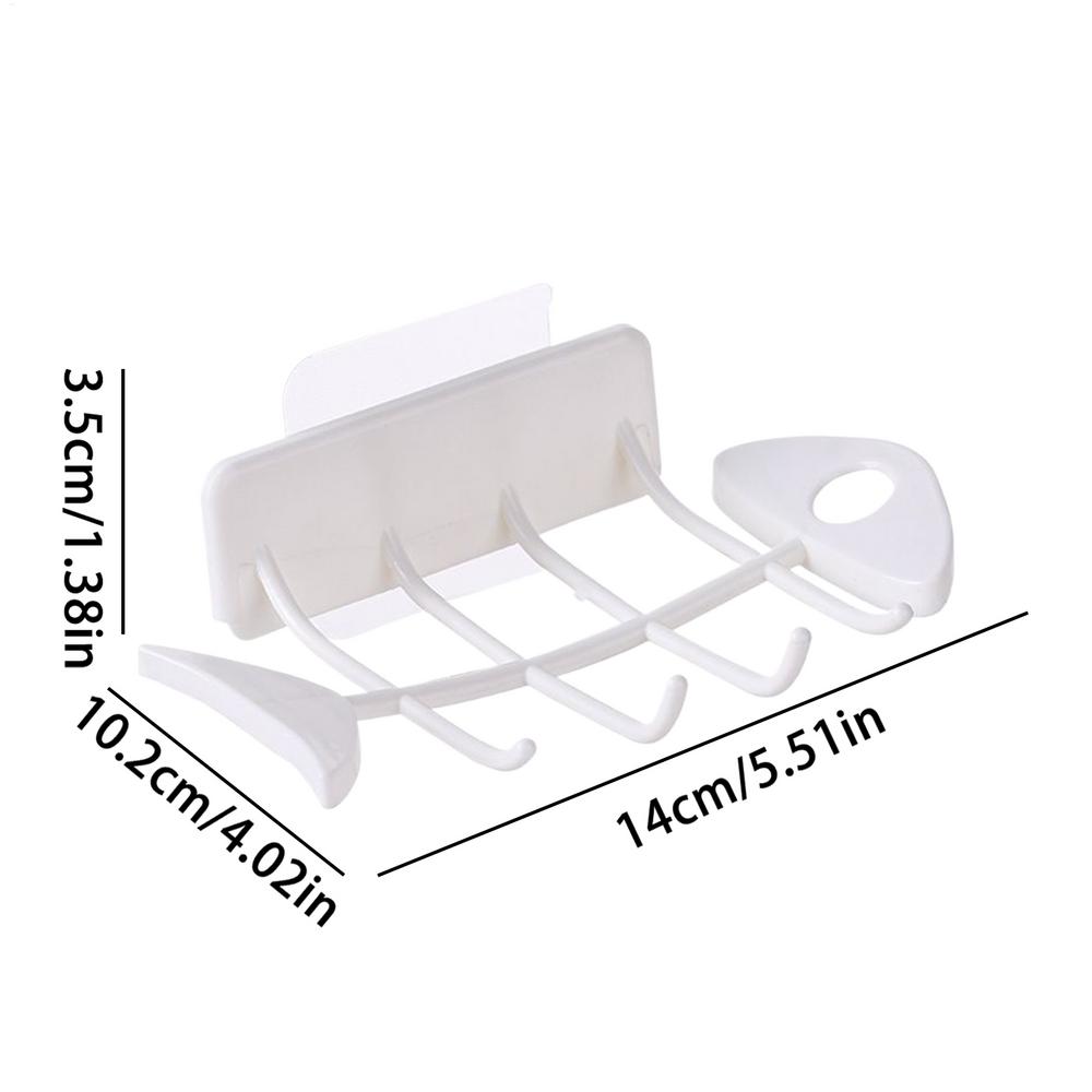 Shower Wall Soap Holder Soap Dish for Shower Wall No Drill Bathroom Rack Self Draining Soap Tray Dish Box Holder Storage Rack