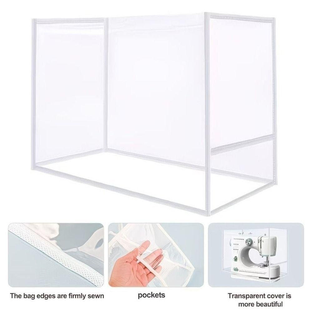 Anti-fouling Sewing Machine Dust Cover PVC Sewing Machine Storage Organizer Home Use