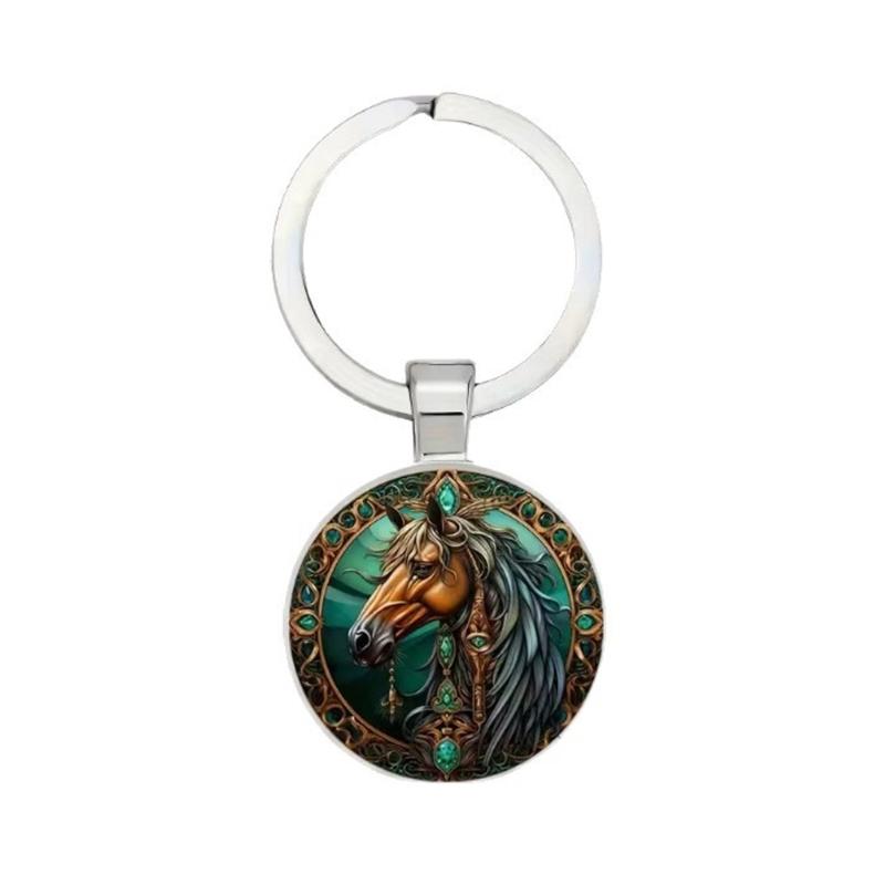 

Elegant Horse Design Pendant Keychain Alloy for Versatile Use as Key Holder or Bag Accessory 1