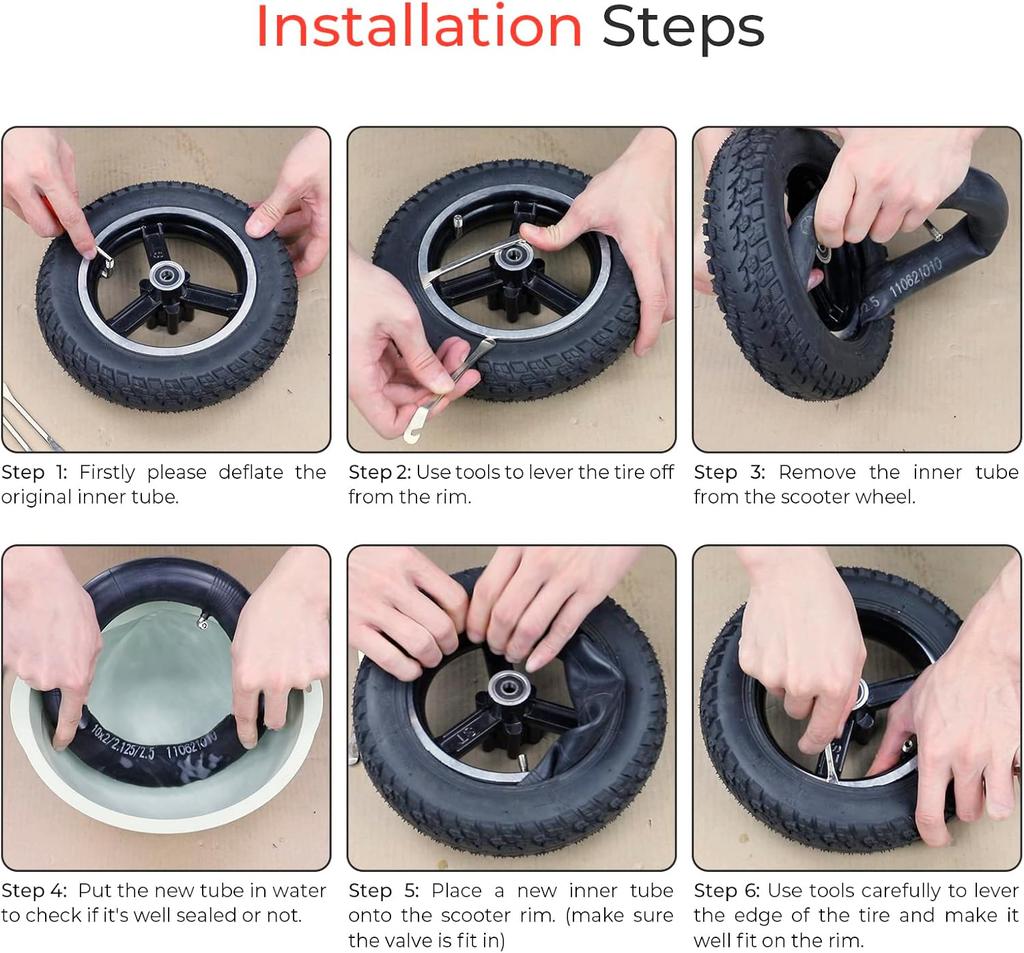 10*2/2.125/2.5 Nach außen 90 Grad Verstärkter Schlauch Ersatzschlauch für Nanrobot D4 D5 D6 Roller